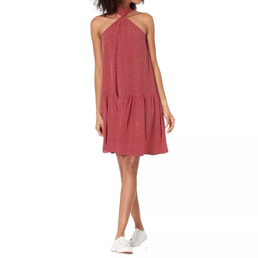 Rachel Pally Sasha Micro Polka Dot Red Halter Swing Dress M NWT $217